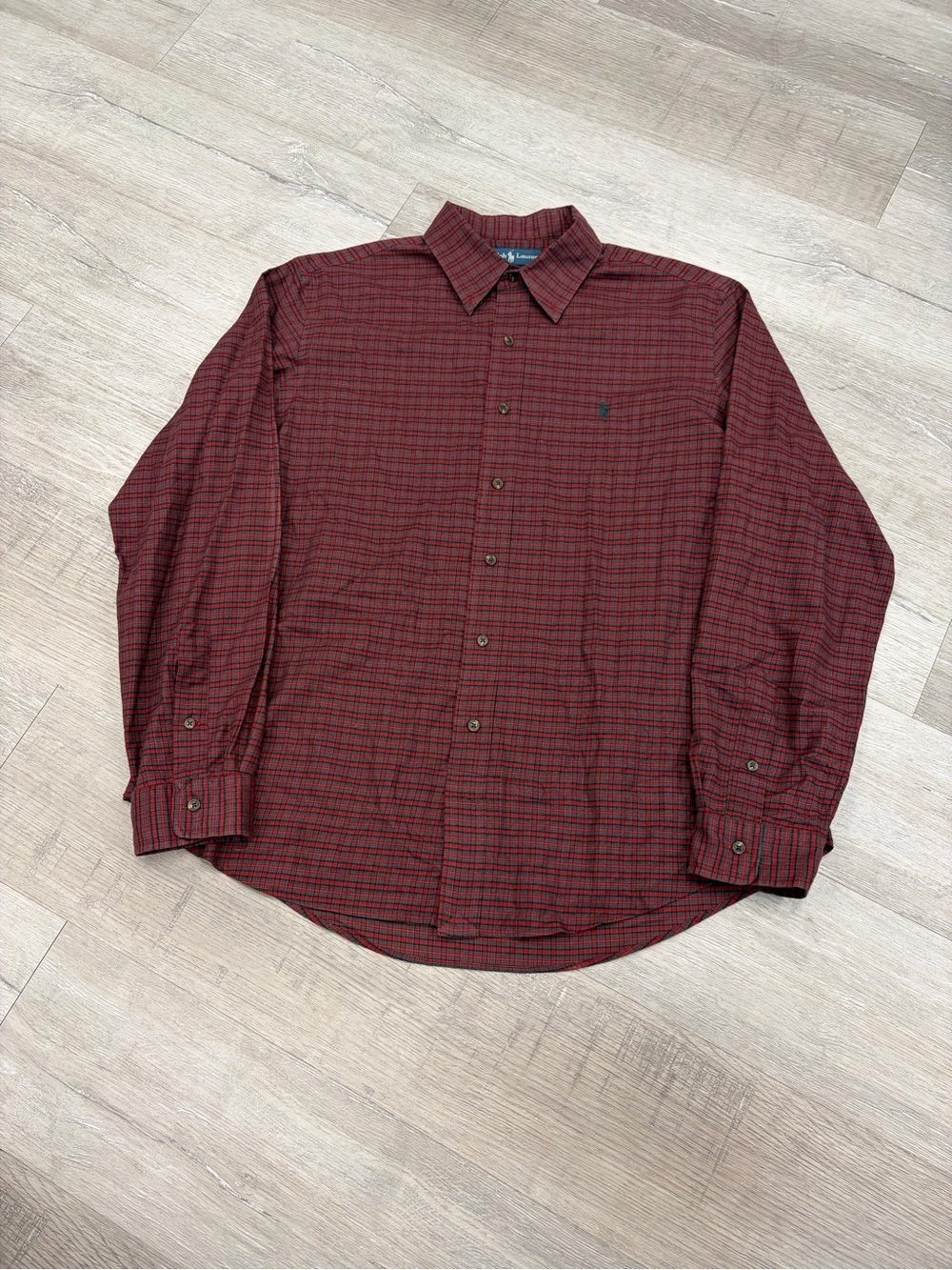 Ralph Lauren VINTAGE Red/blue/yellow/black Plaid Button-Down Shirt